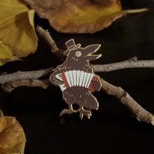 Load image into Gallery viewer, Halloween Raven Enamel Pin
