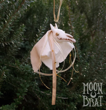 Load image into Gallery viewer, Mari Lwyd Ornament - Sugar Cookie Ivory
