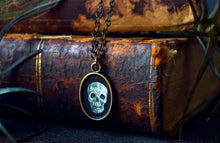 Load image into Gallery viewer, Skull Memento Mori Painted Pendant