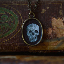 Load image into Gallery viewer, Skull Memento Mori Painted Pendant