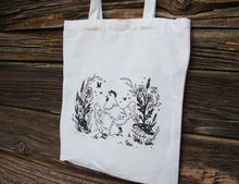 Load image into Gallery viewer, Happy Chickens Tote Bag