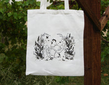 Load image into Gallery viewer, Happy Chickens Tote Bag