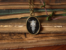 Load image into Gallery viewer, Western Cow Skull Memento Mori Painted Pendant