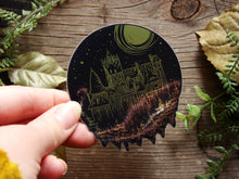 Load image into Gallery viewer, Gold Dracula's Castle Sticker
