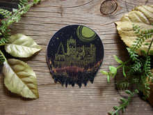 Load image into Gallery viewer, Gold Dracula's Castle Sticker