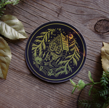 Load image into Gallery viewer, Gold Baba Yaga Sticker