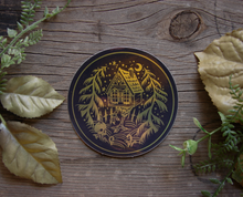 Load image into Gallery viewer, Gold Baba Yaga Sticker