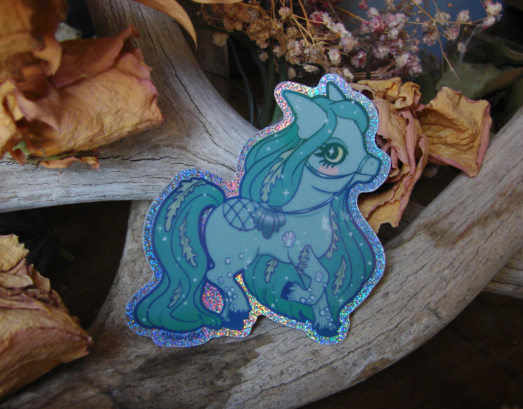 Holo Kelpie Pony Sticker