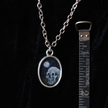 Load image into Gallery viewer, Moon Skull Memento Mori Painted Pendant