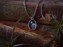 Load image into Gallery viewer, Moon Skull Memento Mori Painted Pendant