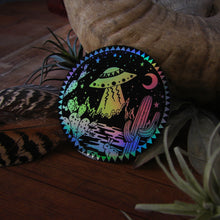 Load image into Gallery viewer, Holo Desert UFO Sticker