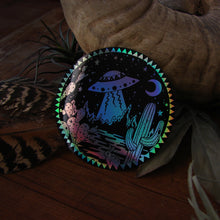 Load image into Gallery viewer, Holo Desert UFO Sticker