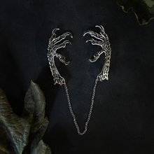 Load image into Gallery viewer, Raven Feet Chained Enamel Pins