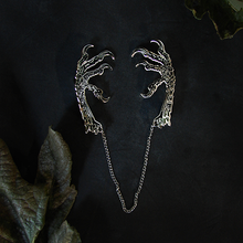 Load image into Gallery viewer, SECONDS Raven Feet Chained Enamel Pins
