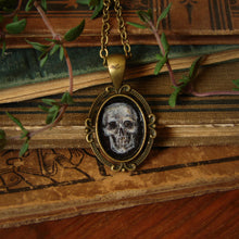 Load image into Gallery viewer, Skull Memento Mori Painted Pendant
