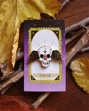 Load image into Gallery viewer, Winged Skull Enamel Pin