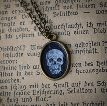 Load image into Gallery viewer, Skull Memento Mori Painted Pendant