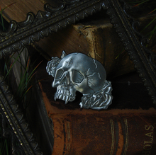 Load image into Gallery viewer, Eternal Slumber Vampire Skull Pin
