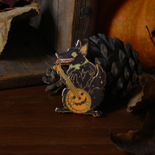 Load image into Gallery viewer, SECONDS Halloween Wolf Enamel Pin