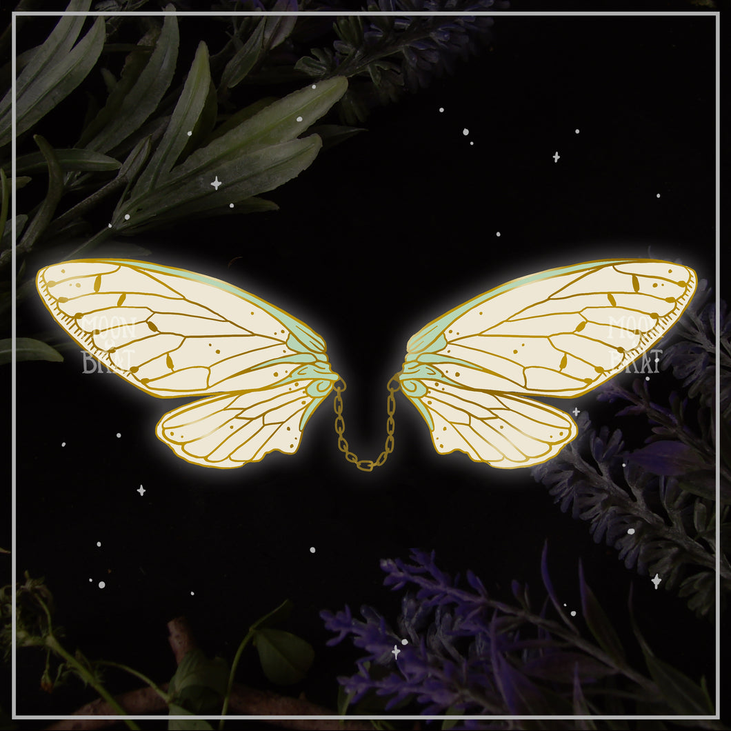 PREORDER Cicada Wings Chained Pins