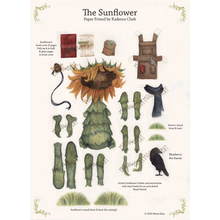 Load image into Gallery viewer, Sunflower Paper Doll - Digital Download
