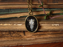 Load image into Gallery viewer, Western Cow Skull Memento Mori Painted Pendant
