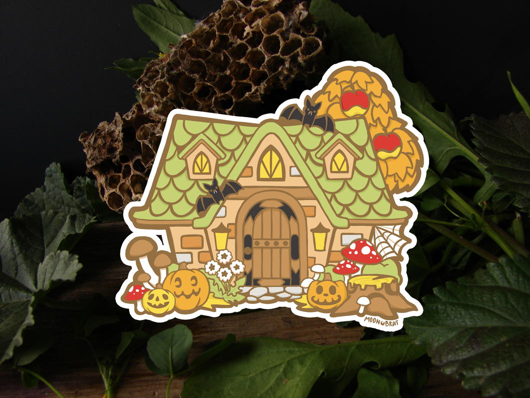 Autumn Animal Crossing House Sticker