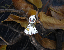 Load image into Gallery viewer, SECONDS Halloween Ghost Enamel Pin
