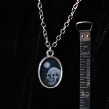 Load image into Gallery viewer, Moon Skull Memento Mori Painted Pendant
