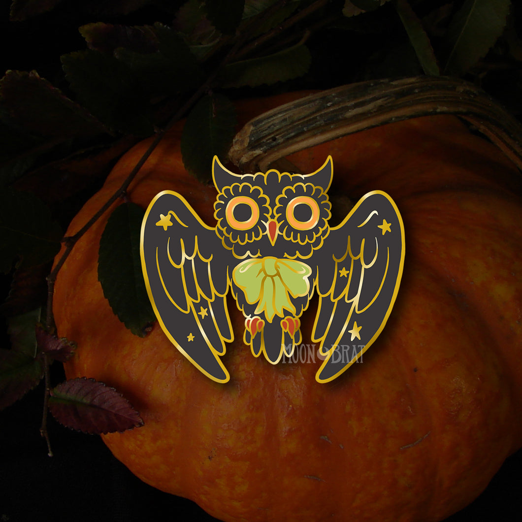 Halloween Owl Enamel Pin