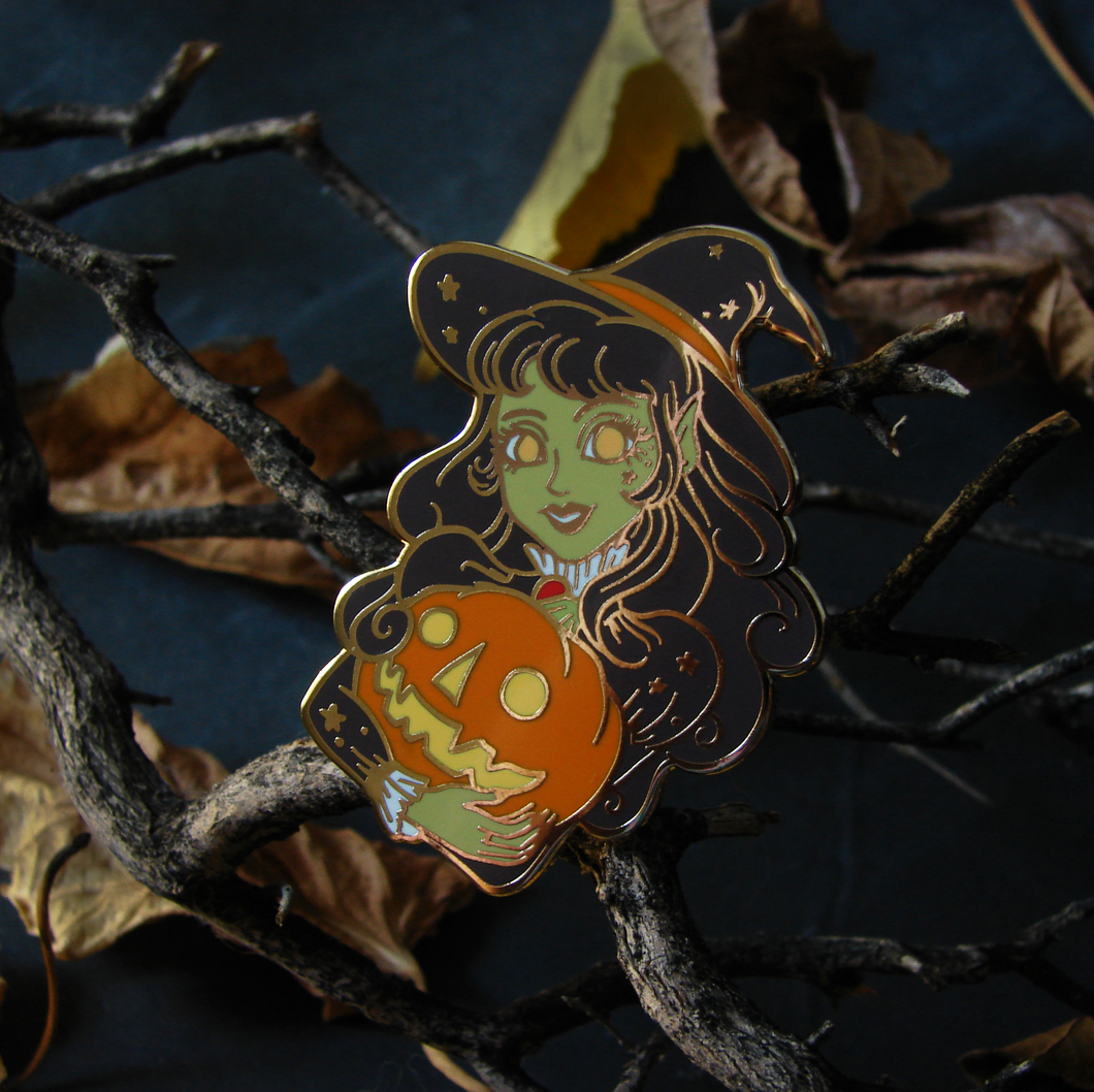Halloween Witch Enamel Pin
