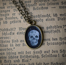 Load image into Gallery viewer, Skull Memento Mori Painted Pendant
